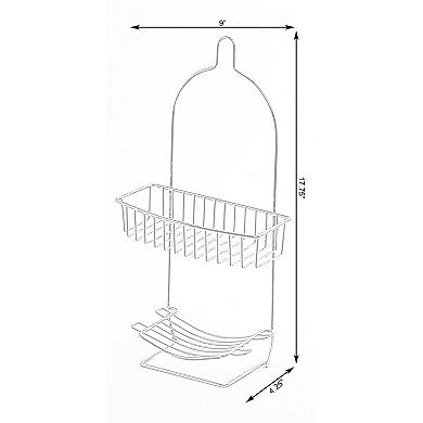 Metal Wire Hanging Bathroom Shower Storage Rack