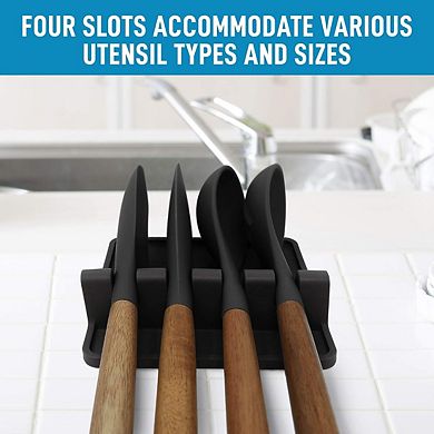 Silicone Utensil Rack Spoons, Forks, Tongs & More