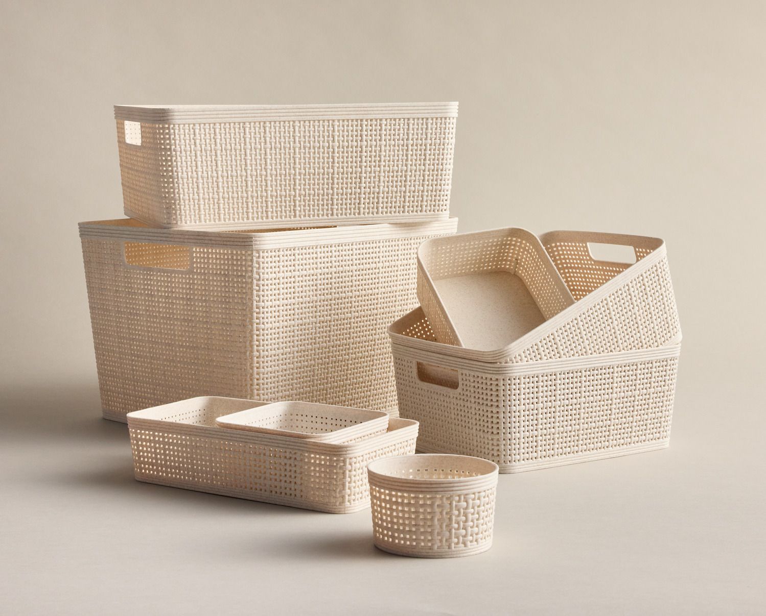 Belle Maison 4-pk. Medium Rectangle Wheat Bins
