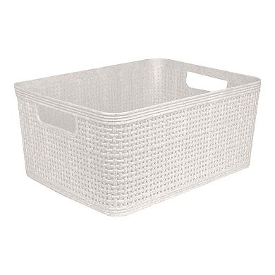 Belle Maison 5-pk. Small Rectangle Wheat Bins