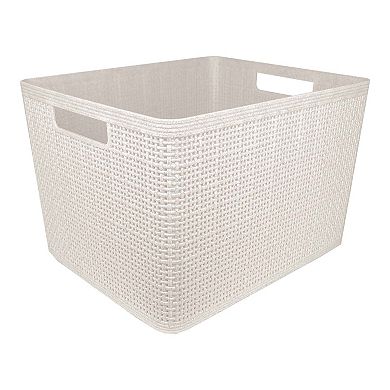 Belle Maison 3-pk. Large Regtangular Wheat Bins