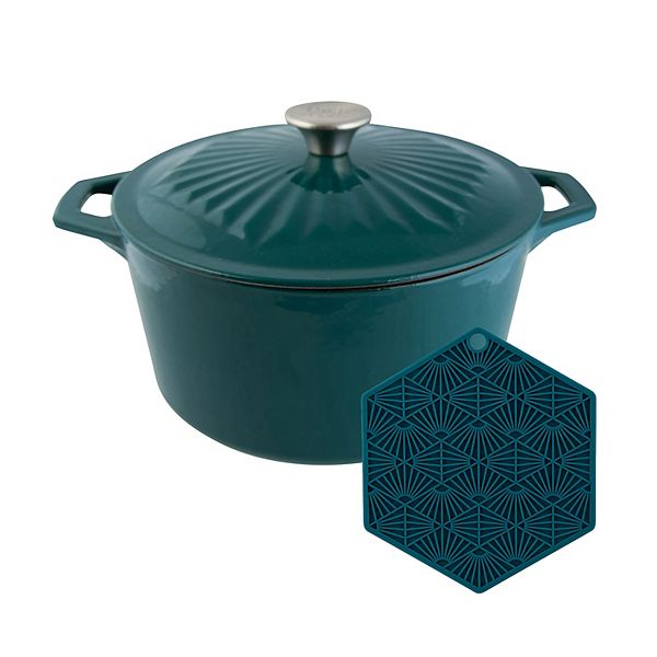 Taste of Home 5qt. Dutch Oven & Silicone 3in1 Tool 2 pc Set