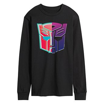Men's Transformers Decepticons Autobot Logo Long Sleeve Graphic Tee