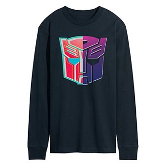 Men's Transformers Decepticons Autobot Logo Long Sleeve Graphic Tee