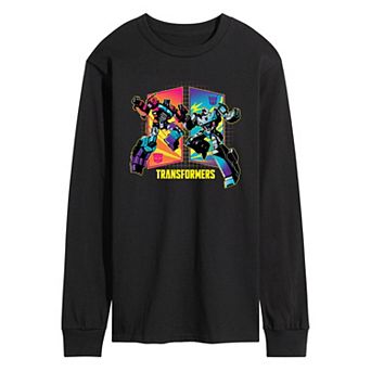 Men's Transformers Opt Vs Meg Clash Long Sleeve Graphic Tee