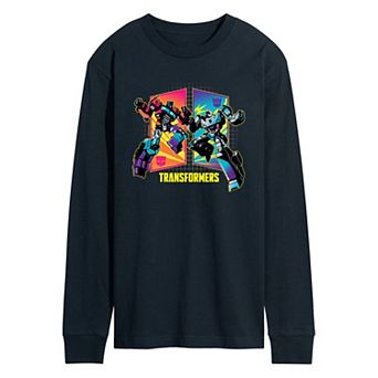 Men's Transformers Opt Vs Meg Clash Long Sleeve Graphic Tee