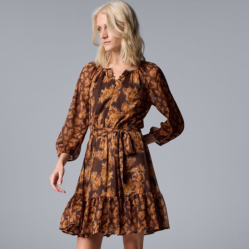 women's simply vera vera wang short holiday dress Print Mix NOT-xmas