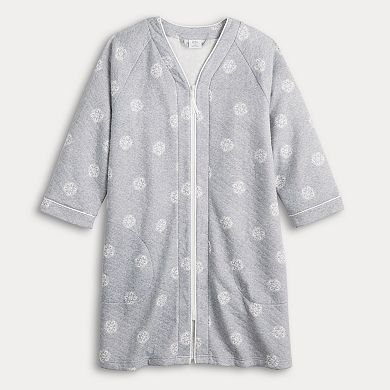 Women's Croft & Barrow® Quilted Zip Short Robe
