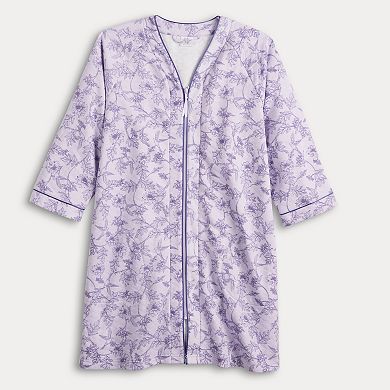 Women's Croft & Barrow® Quilted Zip Short Robe