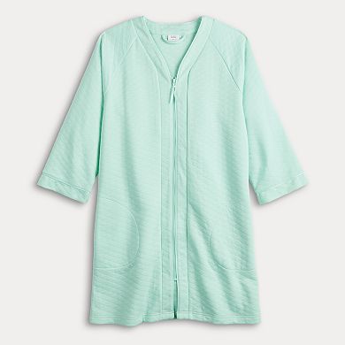 Women's Croft & Barrow® Quilted Zip Short Robe