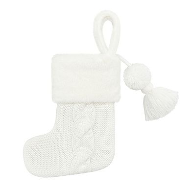 St. Nicholas Square® Faux-Fur Knit Mini Christmas Stocking