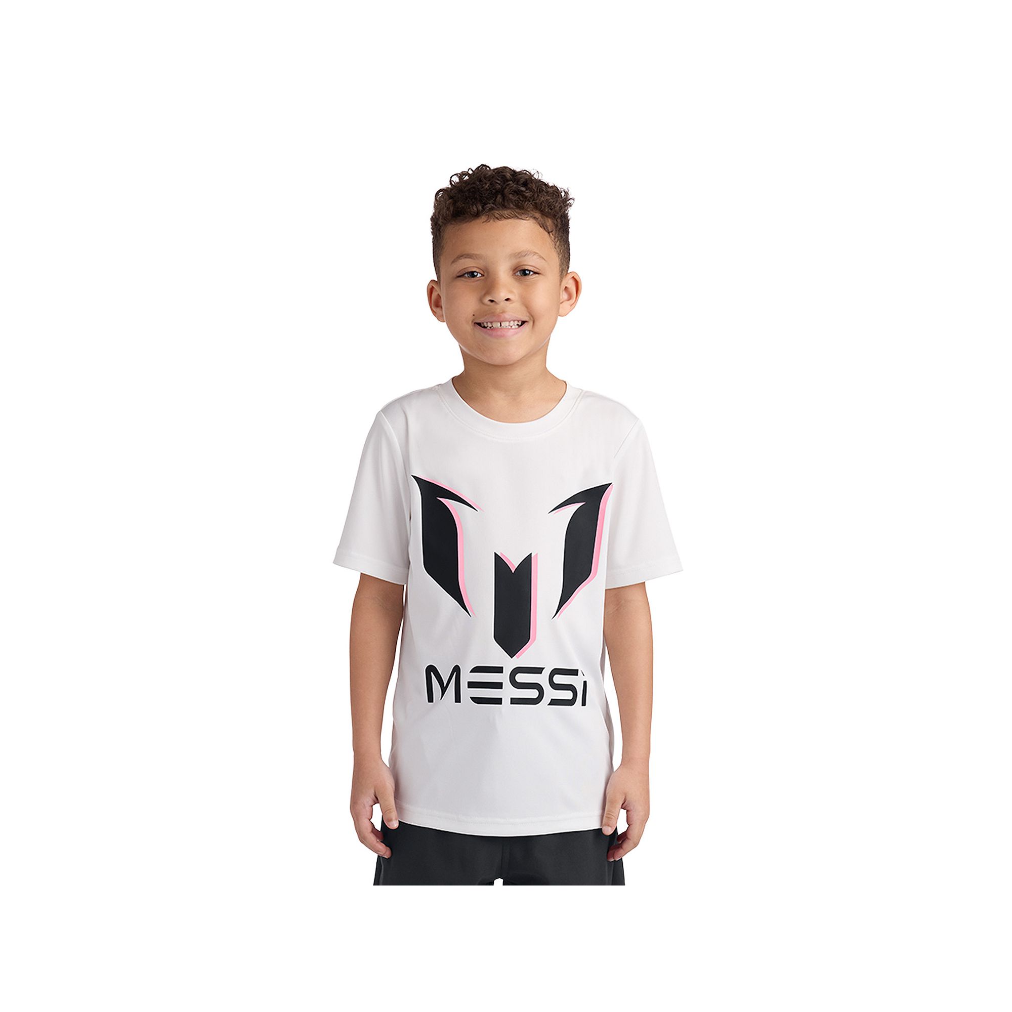 Boys 8-20 Messi Short Sleeve Core Logo Tee, Boys, Size: XL 18-20, White