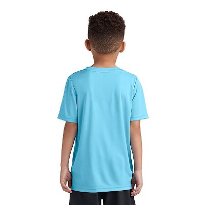 Lionel Messi Kids Graphic T-Shirt - Officially Licensed Soccer Tee, Short Sleeve, Air Blue, Size Medium