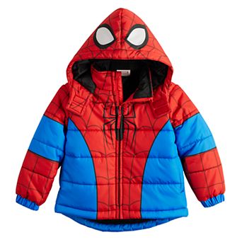 Toddler Boy Spider-Man Hooded Puffer Jacket