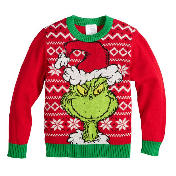 Boys 4 12 Jumping Beans The Grinch Holiday Sweater