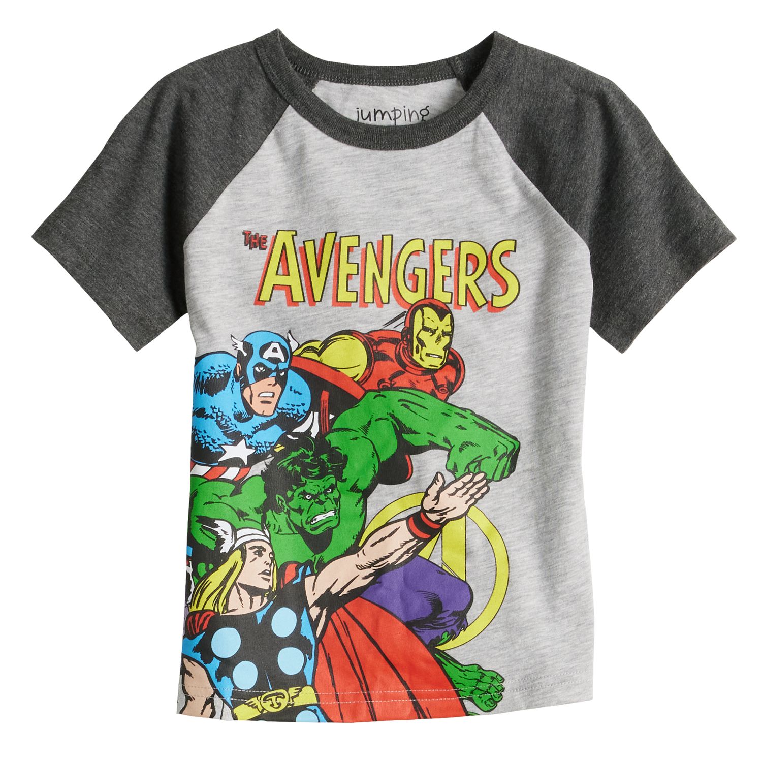 Футболка Jumping Beans® The Avengers Short Raglan Sleeve Graphic для мальчиков-малышей — фото 1