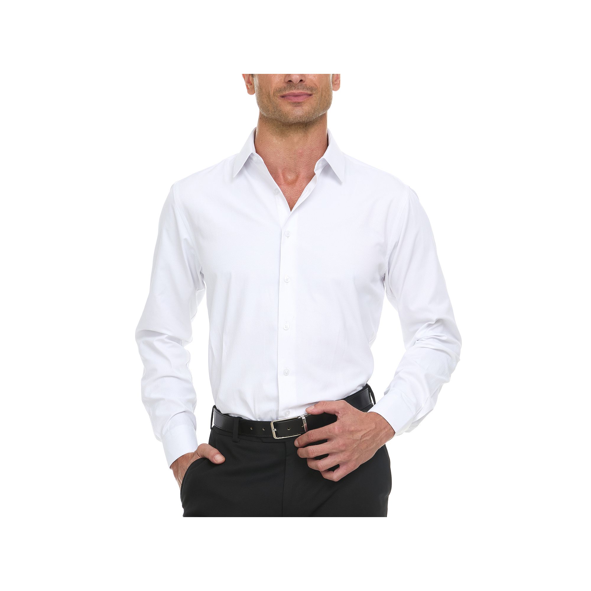 Mens Ben Sherman Slim-Fit Dress Shirt, Size: Small 32-33, White Teardrop D