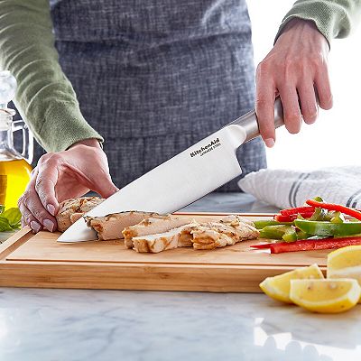 KitchenAid® Black Gourmet Knife Block 14-piece Set with Built in