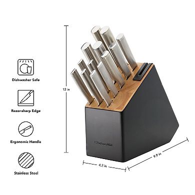 KitchenAid Black Gourmet Knife Block 14-piece Set with Built in Sharpener