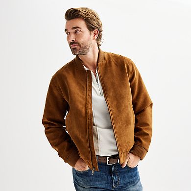Apt. 9® Men's Faux Suede Bomber Jacket