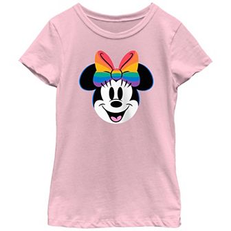 Disney's Minnie Mouse Girls 7-16 Rainbow Print Bow Graphic Tee