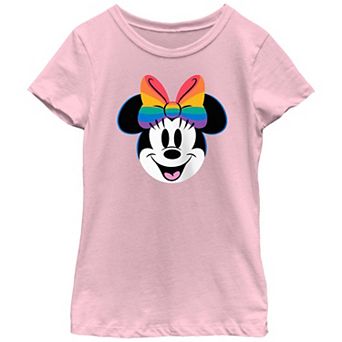Disney's Minnie Mouse Girls 7-16 Rainbow Print Bow Graphic Tee