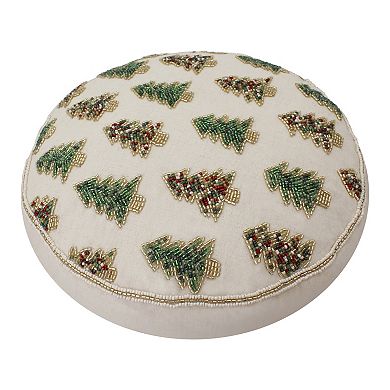 St. Nicholas Square® Beaded Tree Round Pillow