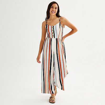 Juniors Liberty Love Button Front Jumpsuit