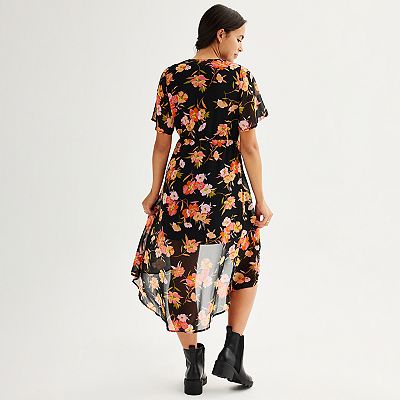 Juniors' Liberty Love Knit Dress with Kimono