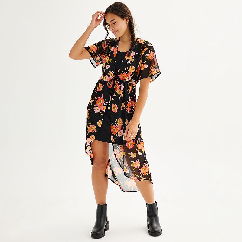 knit kimono dress Juniors' Liberty Love with Midi dress