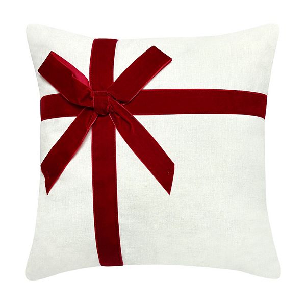 St. Nicholas Square® Christmas Present Pillow - Ivory