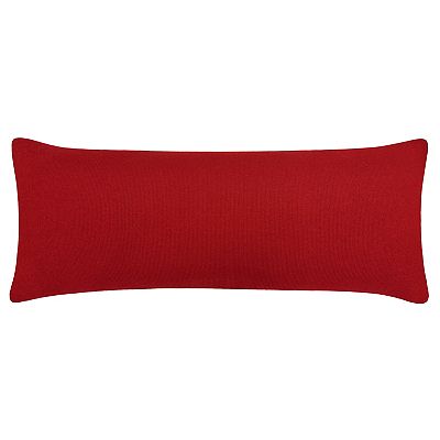St. Nicholas Square Red Merry Christmas Knit Pillow 14x36
