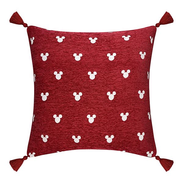 St. Nicholas Square® Disney Allover Mickey Mouse Tassel Throw Pillow - Red