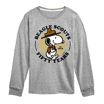 Boys 8-20 Peanuts Snoopy Beagle Scout Long Sleeve Graphic Tee