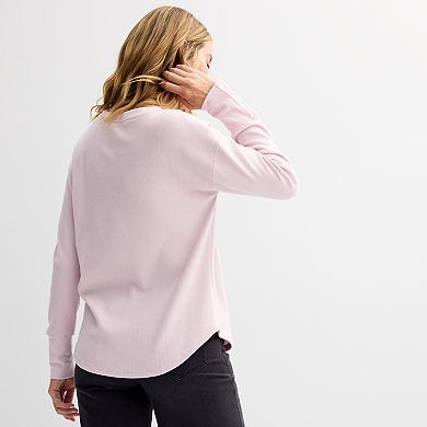 Women's Sonoma Goods For Life Cozy Waffle Pullover Top