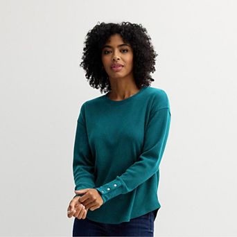 Women's Sonoma Goods For Life® Cozy Waffle Pullover Top