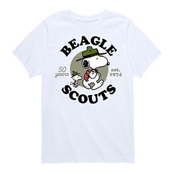 Boys 8-20 Peanuts Snoopy Woodstock Beagle Scout Graphic Tee