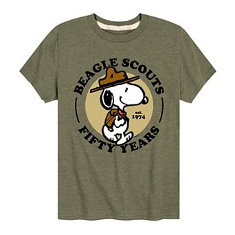 Boys 8-20 Peanuts Snoopy Beagle Scout Graphic Tee