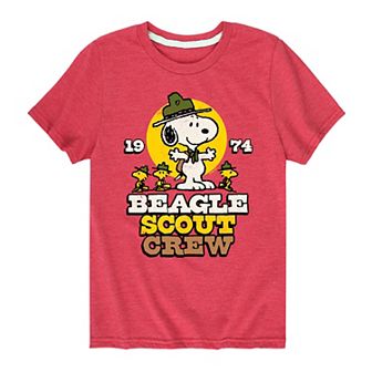 Boys 8-20 Peanuts Beagle Scout Crew Graphic Tee