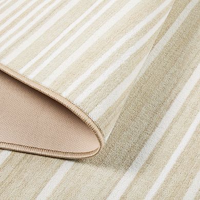 Town & Country Basics Layne Modern Stripe Everwash™ Washable Area Rug with Non-Slip Backing