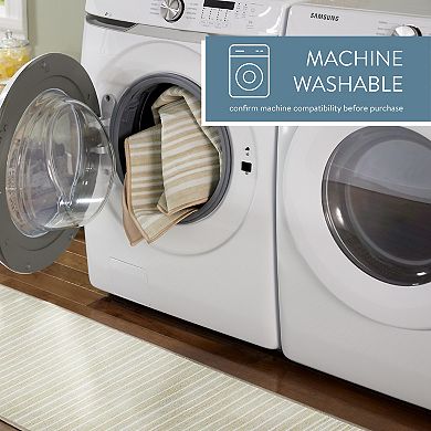 Town & Country Basics Layne Modern Stripe Everwash™ Washable Area Rug with Non-Slip Backing