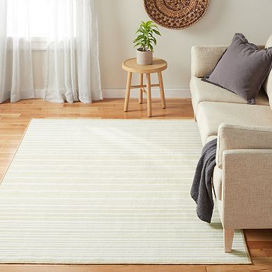 Town & Country Basics Layne Modern Stripe Everwash™ Washable Area Rug with Non-Slip Backing