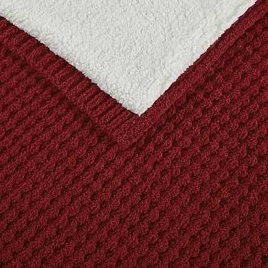 Madison Park Rowan Waffle Knit Chenille Throw