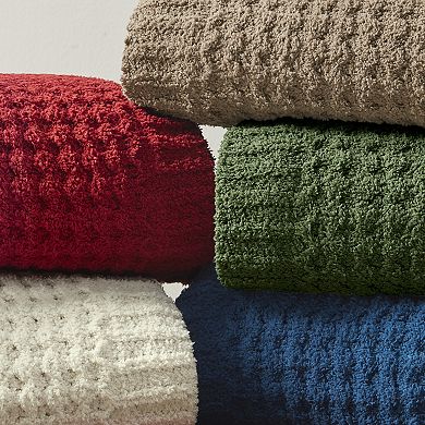 Madison Park Rowan Waffle Knit Chenille Throw