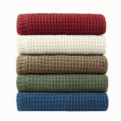 Madison Park Rowan Waffle Knit Chenille Throw