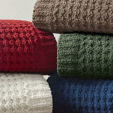 Madison Park Rowan Waffle Knit Chenille Throw