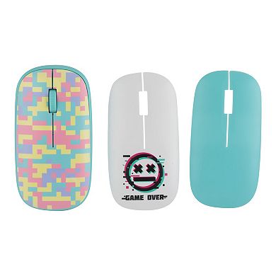 Vivitar Wireless Mouse with 3 Swappable Faceplates