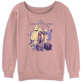 Disney's The Nightmare Before Christmas Juniors' Scary Group Slouchy Terry Graphic Pullover