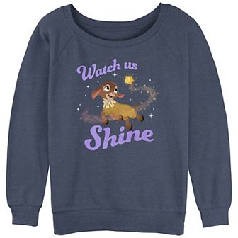 Disney's Wish Juniors' Valentino And Star Watch Us Shine Slouchy Terry Graphic Pullover