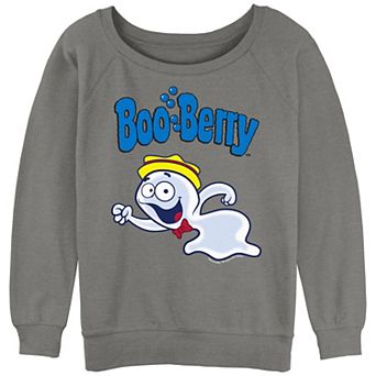 Juniors' Funny Poster Slouchy Terry Graphic Pullover